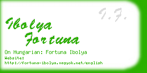 ibolya fortuna business card